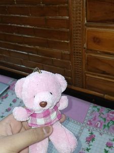 Cute Pink Teddy Bear Keychain 🎀🧸