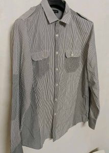 Men's Striped &amp; Gingham Patchwork Shirt