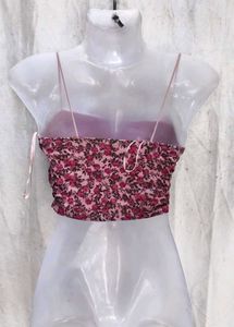 Floral Ruched Crop Top