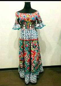 Frida Kahlo Inspired Maxi Dress
