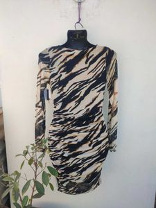 🎀Price Drop🎀BP Beige Burnout Tiger Stripe Dress