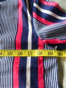 Striped Top With Back Open Style