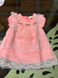 Adorable Pink Lace Baby Dress