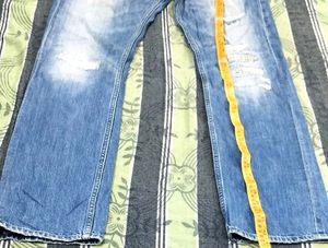 Jeans designer unique piece Blue XXL,Free