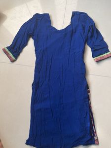 Blue Embroidered Kurta