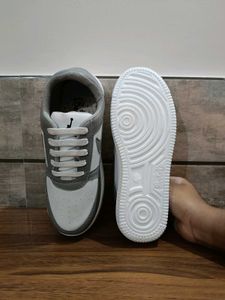 Stylish Grey &amp; White Sneakers