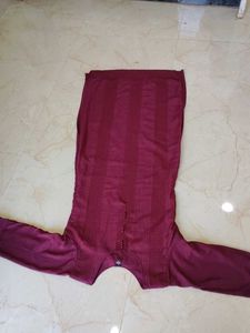 Maroon Striped Kurta