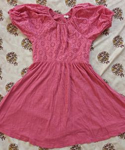NEXT Cute Pink Eyelet Dress