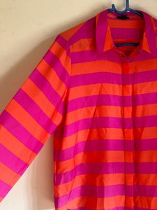 Ann Taylor - Striped Button-Up Shirt