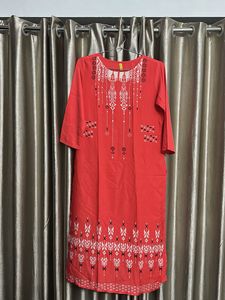 Stylish Red Orange Kurta