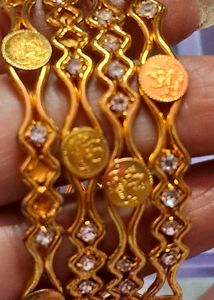 Maa laksmi Bangles with Diamond Accents