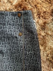 Designer Monogram Mini Skirt