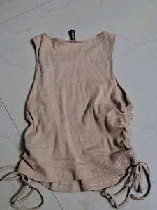 Ribbed Ruched Tank Top