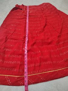 red rajasthani suit