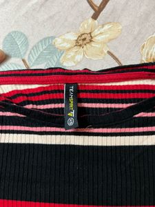 Striped Ribbed Knit Top
