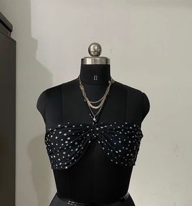 Polka Dot Twist Front Top