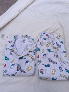 Funky Skateboard Print Pajama Set