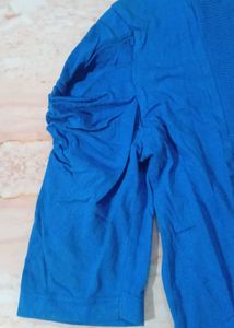 Blue Open Front Shrug