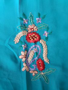 Embroidered Silk Saree