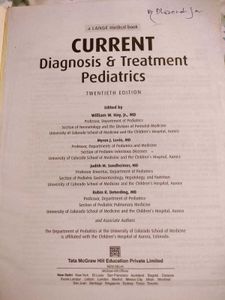 Current Diagnosis &amp; Treatment Pediatrics