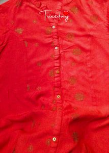 🧡Orange Printed Kurta