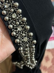 Embellished Black Kurta