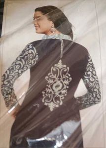 Unstitched Blue Kurti Set