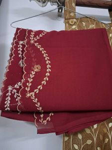 Maroon Georgette Suit