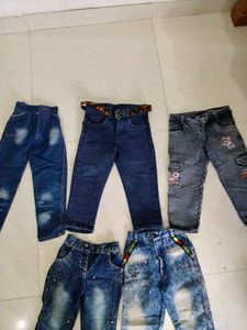 Kids Denim Jeans Combo (5 Pcs)