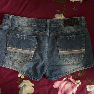 Distressed Denim Shorts