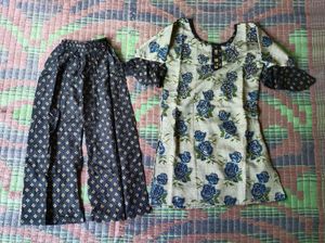 Floral Kurta Set with Palazzo Pants