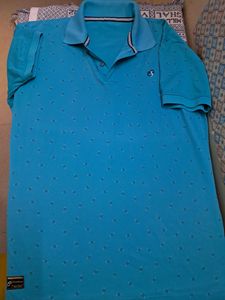 AQUA BLUE MEN T-shirt With Prints
