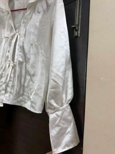 PINTEREST WHITE SATIN SHIRT