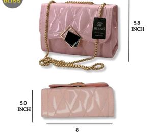 Chic Pink Quilted Crossbody Bag
