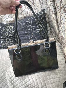 Vintage Silver Rose Handbag