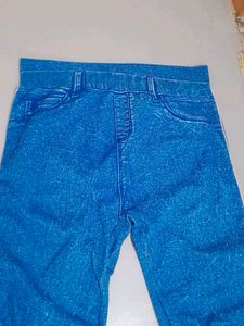 Blue Denim Look Jeggings