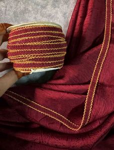 Decorative Ribbon Trim - Burgundy &amp; Gold