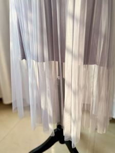 Elegant Lilac Pleated Midi Dress