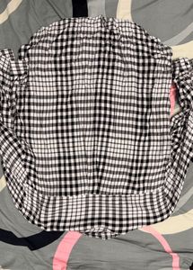 Classic Black and White Checkered shirt- women