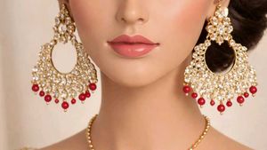 Earings and mangtika Jewellery Set