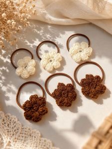 Flower hair tie (pack of 6)