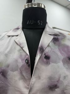 Abstract Floral Print Short Sleeve Shirt