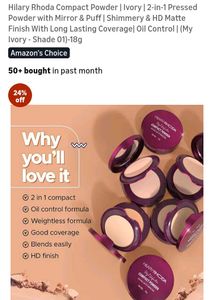 hilary rhoda Compact Powder with Mirror &amp; Puff
