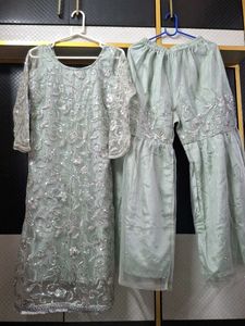 Embellished Pakistani Eid Kurta and Palazzo Set