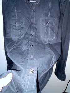 Rare Gem black long-sleeve button-up