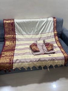 kanjivaram saree with blouse