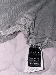 Grey Long Sleeve Ruched T-Shirt