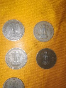6 Pcs One Rupee Big Coins
