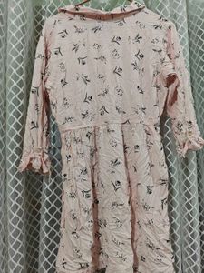 Light Pink Floral Print Dress