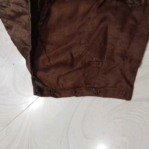 Embroidered Red Saree with Blouse